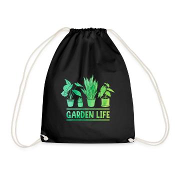 Garden Life Gardener Horticulturist Gardening Land - Turnbeutel - Schwarz - Vorne