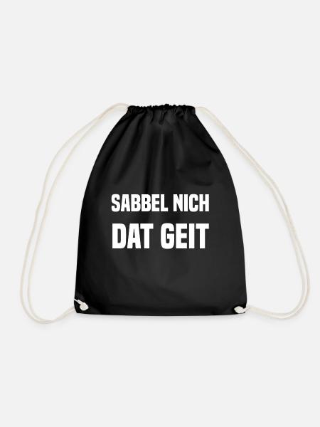 Sabbel nich dat geit - Turnbeutel - Schwarz