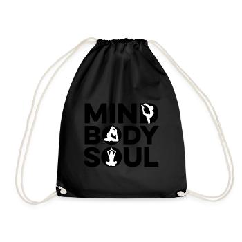 Mind Body Soul Meditate Spirituality Relaxation Me - Turnbeutel - Schwarz - Vorne
