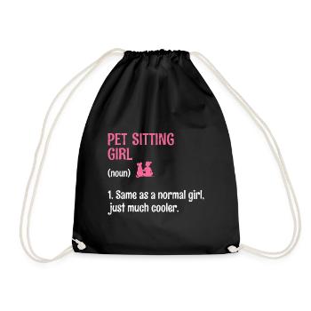 Pet Sitting Girl Pet Sitter Dog and Cat Sitters Do - Sac de sport léger - noir - Devant