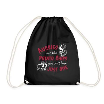 Aussies are like Potato Chips - red - Drawstring Bag - black - Front