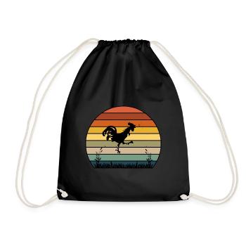 Cadeau Vintage Poulet Retro Coq - Sac de sport léger - noir - Devant