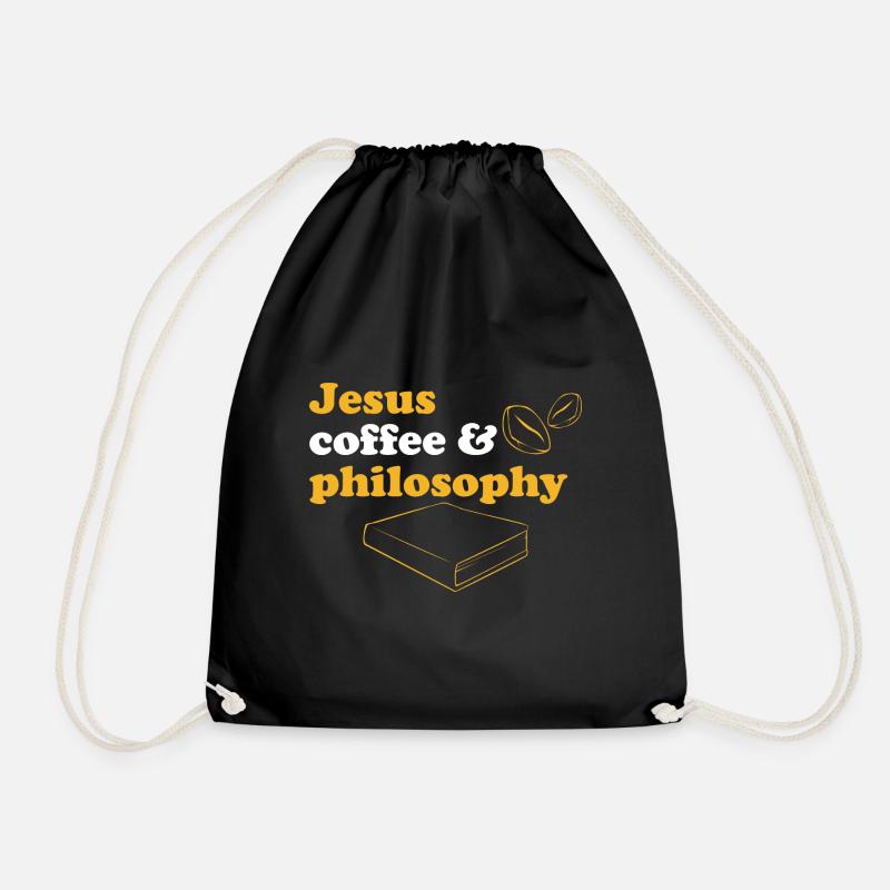 Philosophie Jesus Lehrer Wissenschaft Lesen Kaffee - Turnbeutel - Schwarz