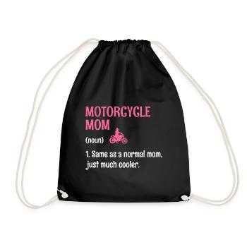Maman de moto identique à une maman normale, juste beaucoup cool - Sac de sport léger - noir - Devant