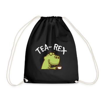 Tea Rex - Drawstring Bag - black - Front