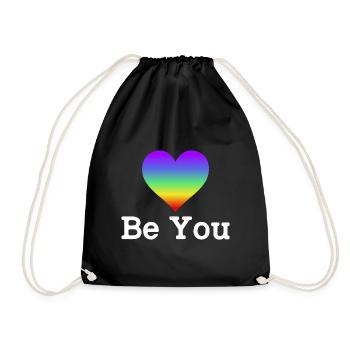 Be You Gay Pride Lgbtq Rainbow Transgender Bisexua - Turnbeutel - Schwarz - Vorne