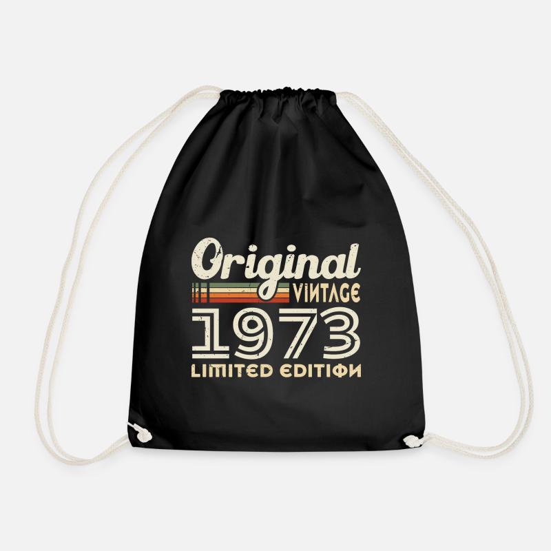 Original 1973 Vintage Geburtstagsgeschenk - Turnbeutel - Schwarz