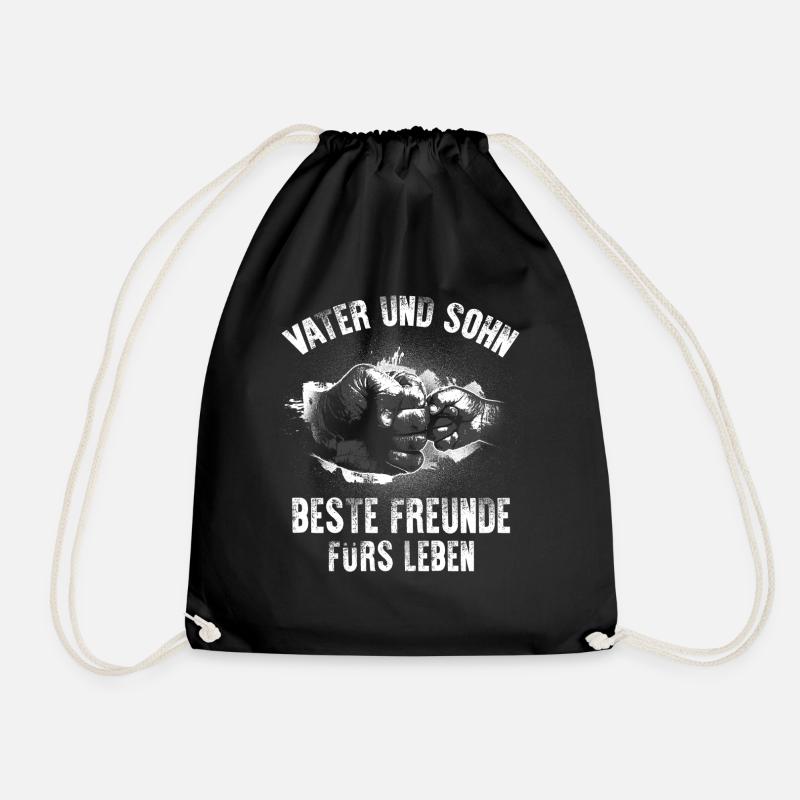 Vater Sohn Freunde - Turnbeutel - Schwarz