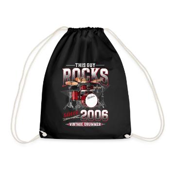 2006 Vintage Drums Drummer Anniversaire - Sac de sport léger - noir - Devant
