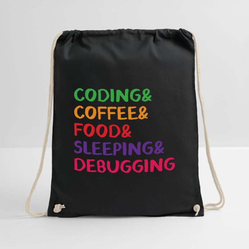 Coding Coffee Food Sleeping Debbuging Programmer C Turnbeutel