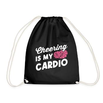 Cheering Is My Cardio Cheerleading Cheerleader Gym - Turnbeutel - Schwarz - Vorne