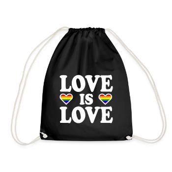 Love is love - Turnbeutel - Schwarz - Vorne