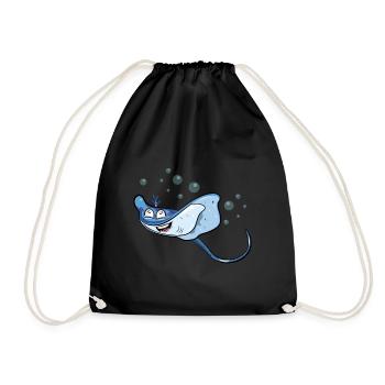 Stingray - Drawstring Bag - black - Front
