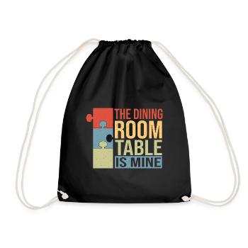 La table à manger est à moi - Sac de sport léger - noir - Devant