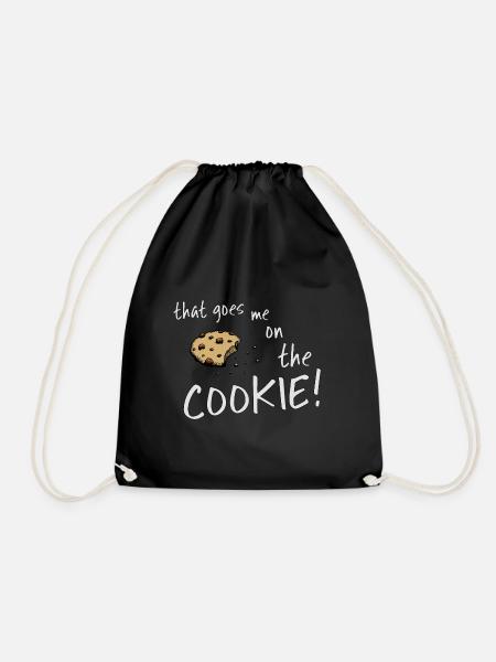 that goes me on the cookie Keks Monster dinglish - Turnbeutel - Schwarz