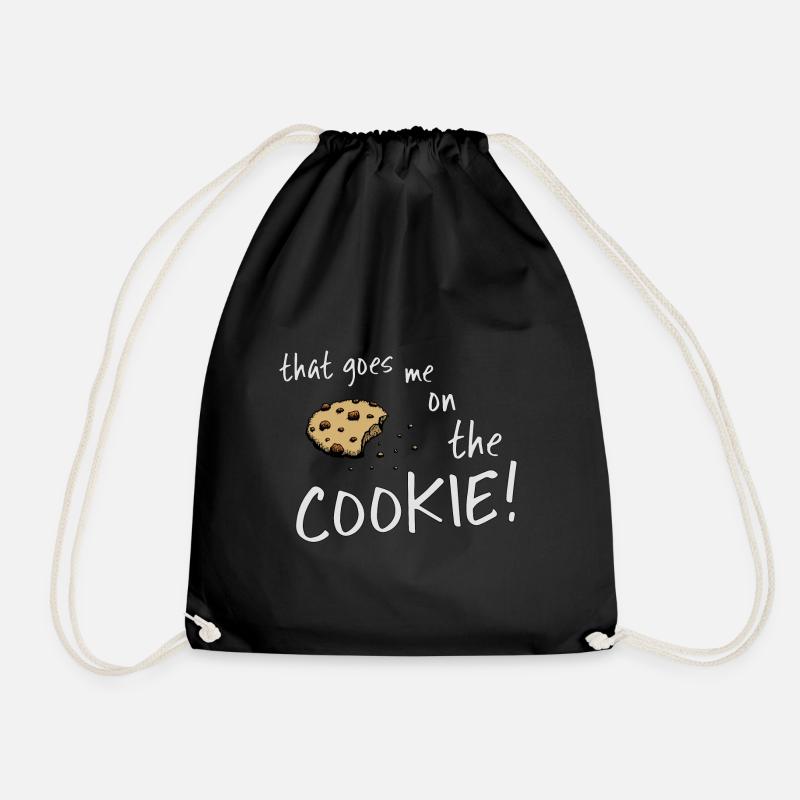that goes me on the cookie Keks Monster dinglish - Turnbeutel - Schwarz