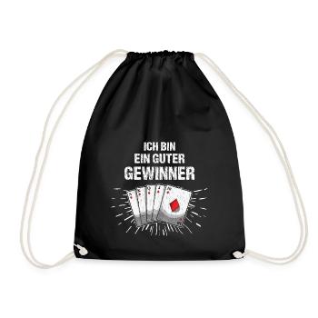 Chemise pour les joueurs de cartes - cartes à jouer - Sac de sport léger - noir - Devant