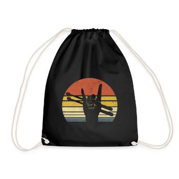 Tambour rétro Tambour Amateur de musique Tambour - Sac de sport léger - noir - Devant