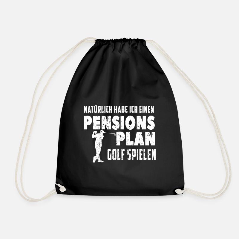 Pension Golf - Turnbeutel - Schwarz