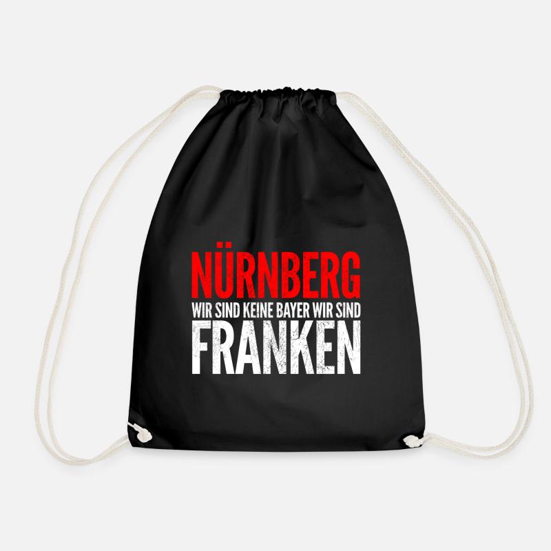 Wir sind keine Bayern wir sind FRANKEN - Turnbeutel - Schwarz