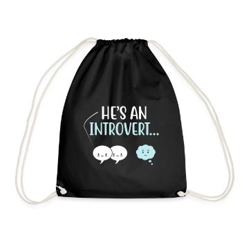 Il est un introverti Dictons pour les introvertis - Sac de sport léger - noir - Devant