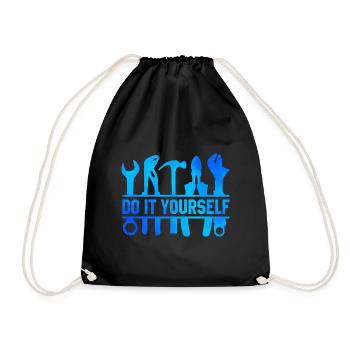 Do It Yourself Car lover Mechanic Vehicle Technici - Drawstring Bag - black - Front