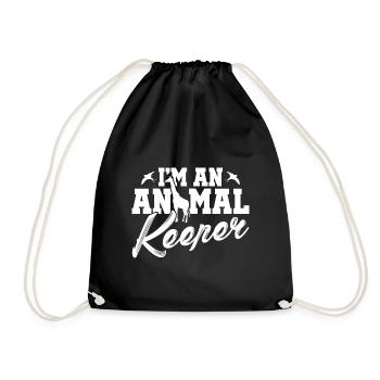 I'm An Animal Keeper Animal Lover Animals Zoo Keep - Turnbeutel - Schwarz - Vorne
