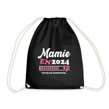 Mamie en 2024 Humour Cadeau - Sac de sport léger - noir - Devant