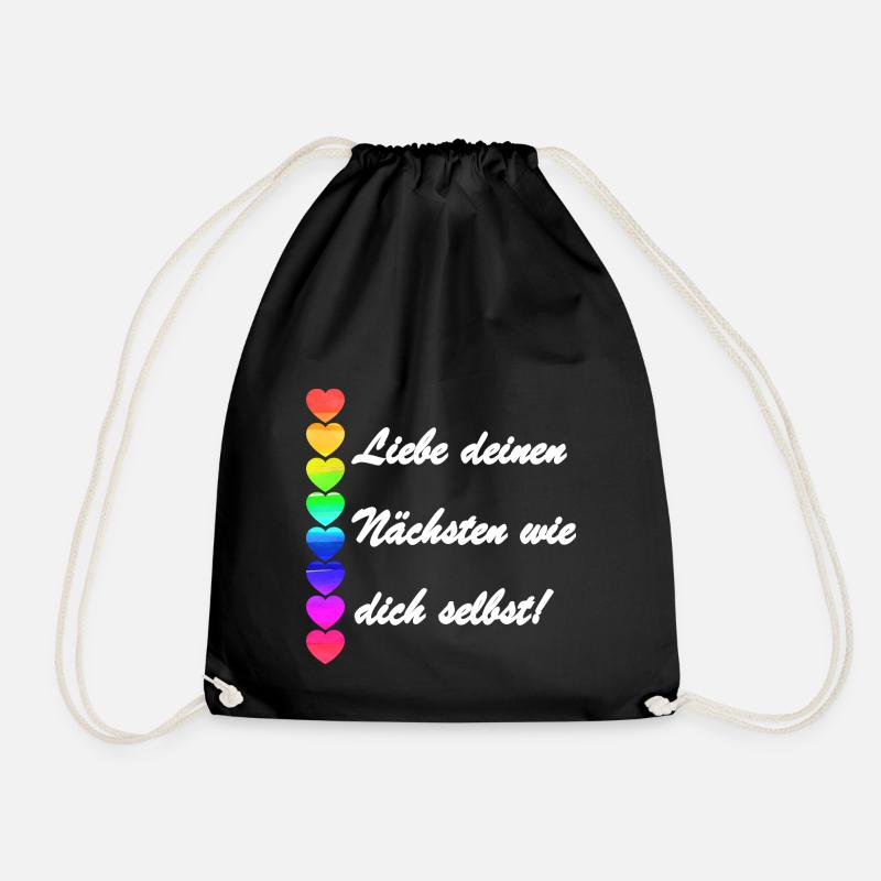 Charity 3 - Drawstring Bag - black