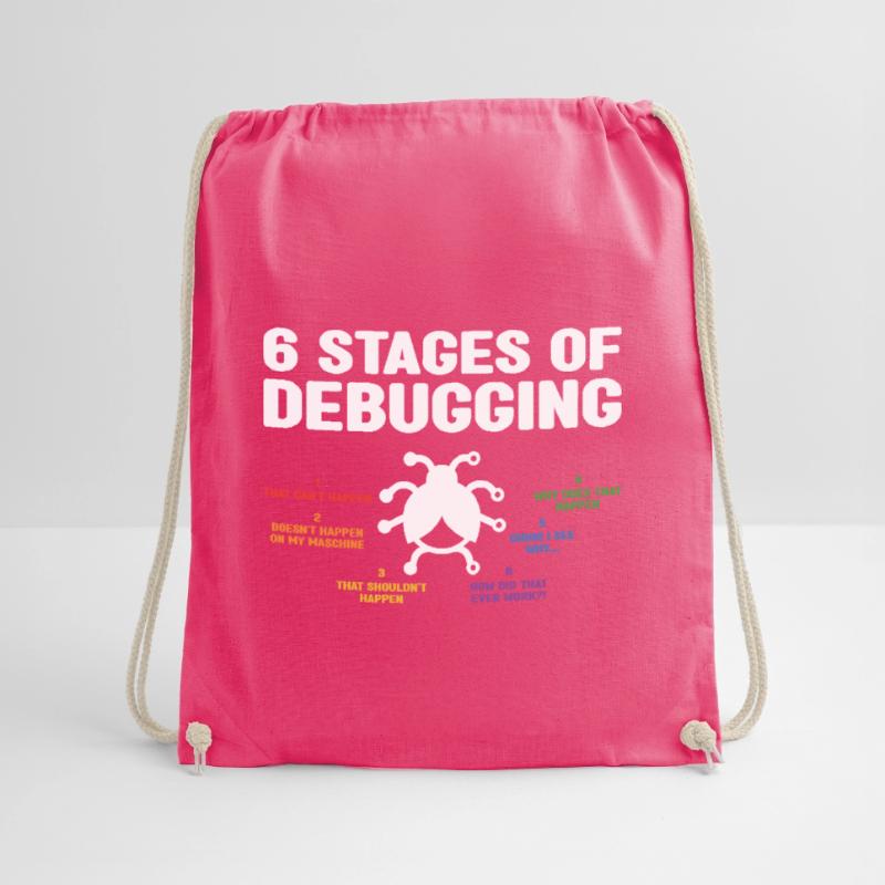 6 Stages Of Debugging Coder Programmer Software De Turnbeutel