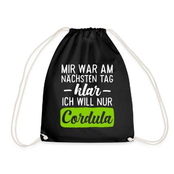 CORDULA GREEN, I WAS CLEAR THE NEXT DAY - Drawstring Bag - black - Front
