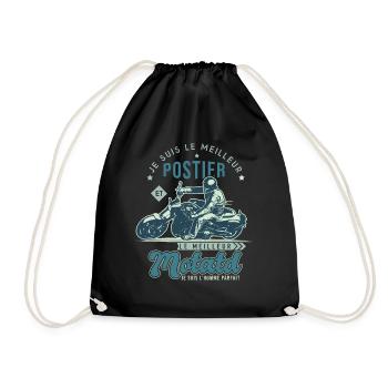 Motard le meilleur postier cadeau cool facteur - Sac de sport léger - noir - Devant