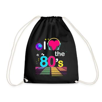 Meine besten Jahre sind die 80er - Turnbeutel - Schwarz - Vorne
