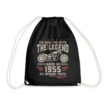 1955 Vintage homme mythe légende moto - Sac de sport léger - noir - Devant
