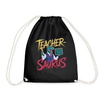 Teacher-saurus 13 - Turnbeutel - Schwarz - Vorne