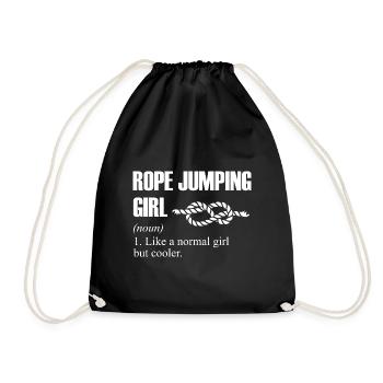 Rope Jumping Girl Definition Rope Jumping Rope Ski - Turnbeutel - Schwarz - Vorne