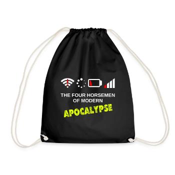 Quatre Cavaliers de l’Apocalypse Moderne Nerd Gamer - Sac de sport léger - noir - Devant