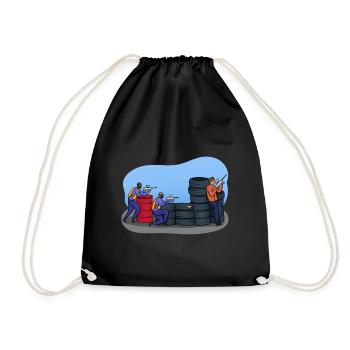 Paintball illustration - Drawstring Bag - black - Front