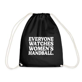 Humor Sport Handball Women - Drawstring Bag - black - Front