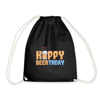 Joyeux anniversaire amoureux de bière - Sac de sport léger - noir - Devant
