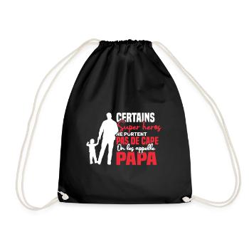 Certains super héros on les appelle papa - Sac de sport léger - noir - Devant