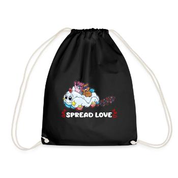 1 copie de Spread Love - Sac de sport léger - noir - Devant