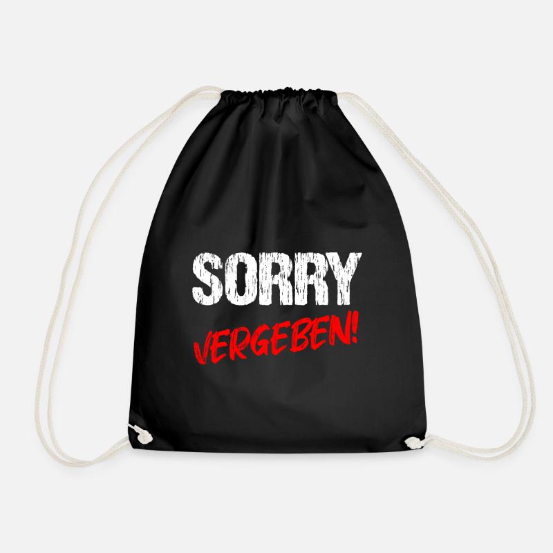 Sorry Vergeben - Turnbeutel - Schwarz
