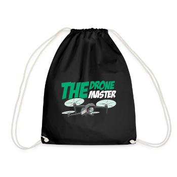 The Drone Master Drone Flying Quadcopter RC Pilot - Drawstring Bag - black - Front