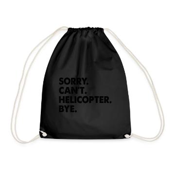 Désolé, l’hélicoptère ne peut pas être appelé Aviator Pilot Chopper - Sac de sport léger - noir - Devant