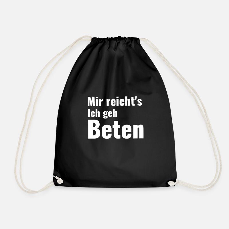 Ich geh beten / Beter - Turnbeutel - Schwarz