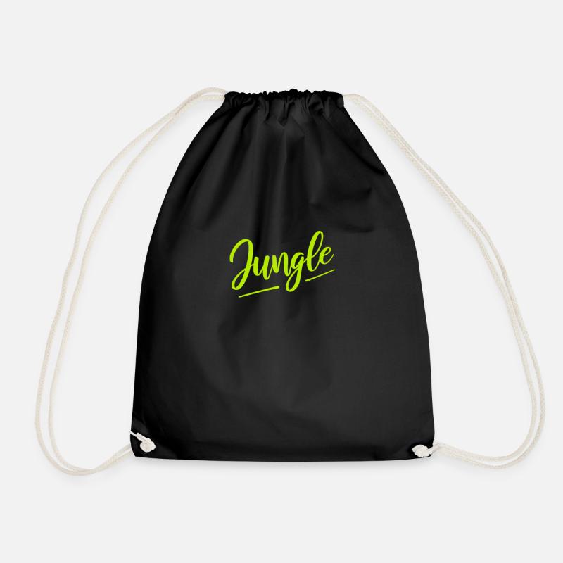 Jungle jungle - Drawstring Bag - black