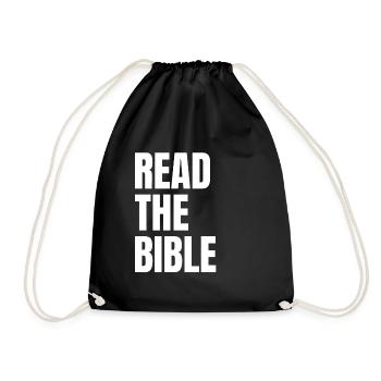 Lies die Bibel Christliche Geschenke - Turnbeutel - Schwarz - Vorne
