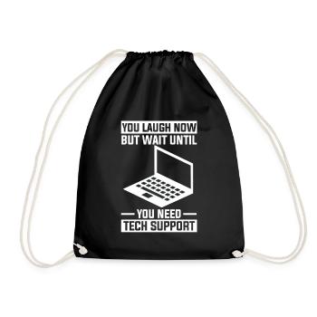 Informaticien Ordinateur Imprimante Ordinateur Écriture - Sac de sport léger - noir - Devant