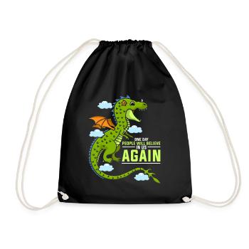 Ich liebe Drachen, Drachen, Drachen Liebhaber - Turnbeutel - Schwarz - Vorne